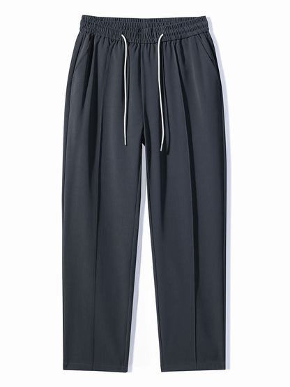 2-in-1 Raglanärmel Waffel-T-Shirt und Hose mit Bundfalten und Kordelzug, gerader Schnitt