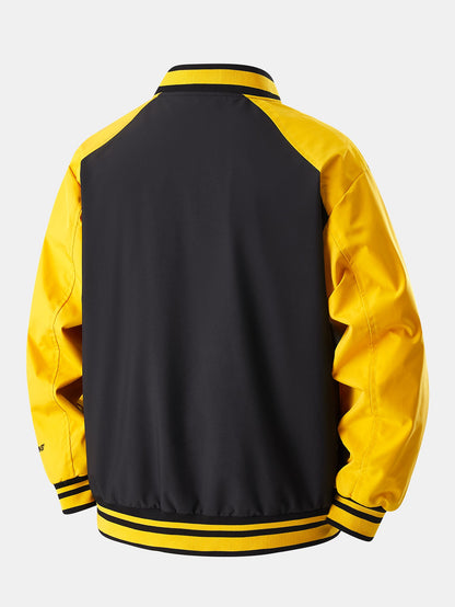 Baseballjacke im Locker-Schnitt mit kontrastierender Stickerei