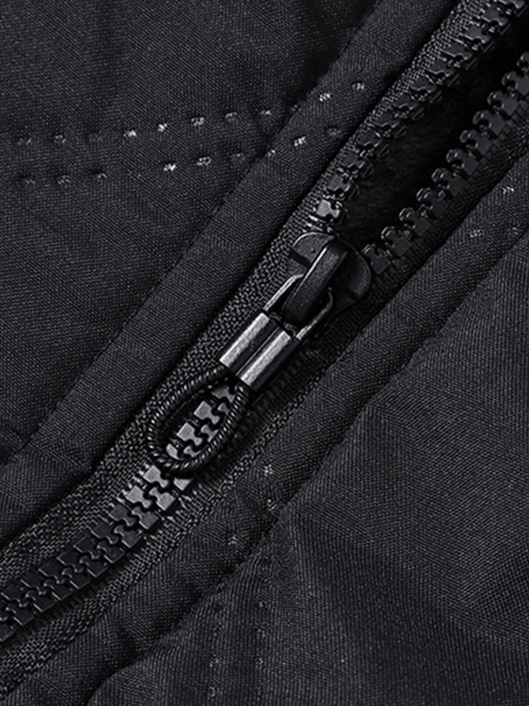 Steppjacke mit Stehkragen und Kunstpelzfutter