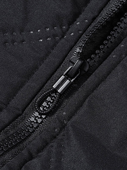 Steppjacke mit Stehkragen und Kunstpelzfutter