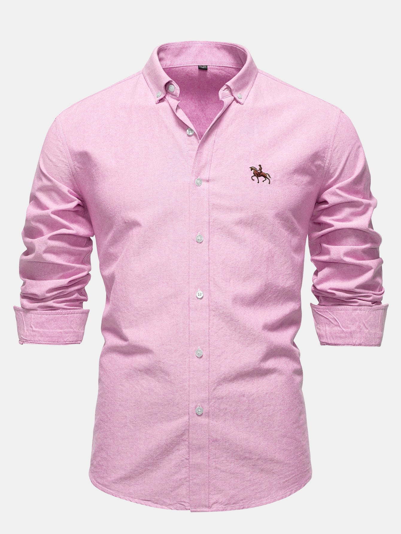 Cowboy Stickerei Baumwolle Oxford Hemd zum Zumknöpfen