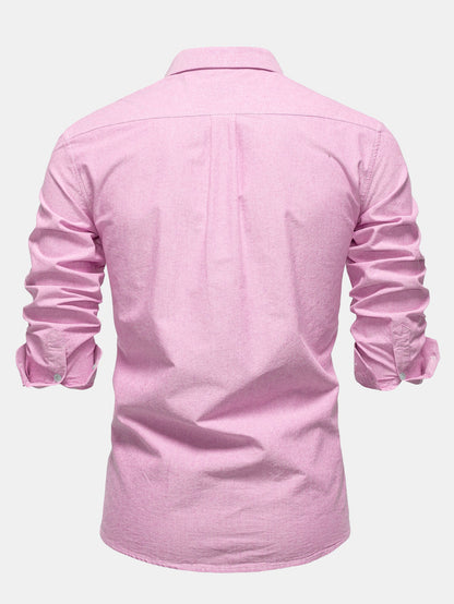 Cowboy-Stickerei Baumwoll-Oxford Hemd mit Knopfleiste