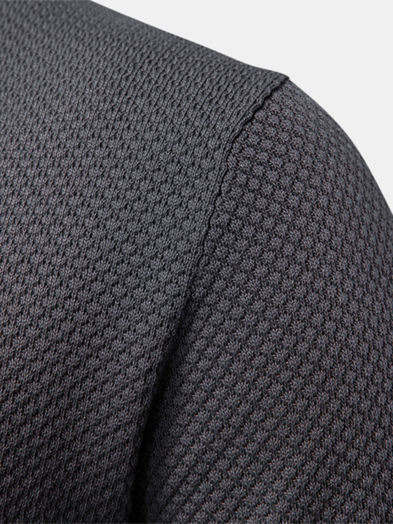 V-Neck Pineapple Pattern Knit Polo