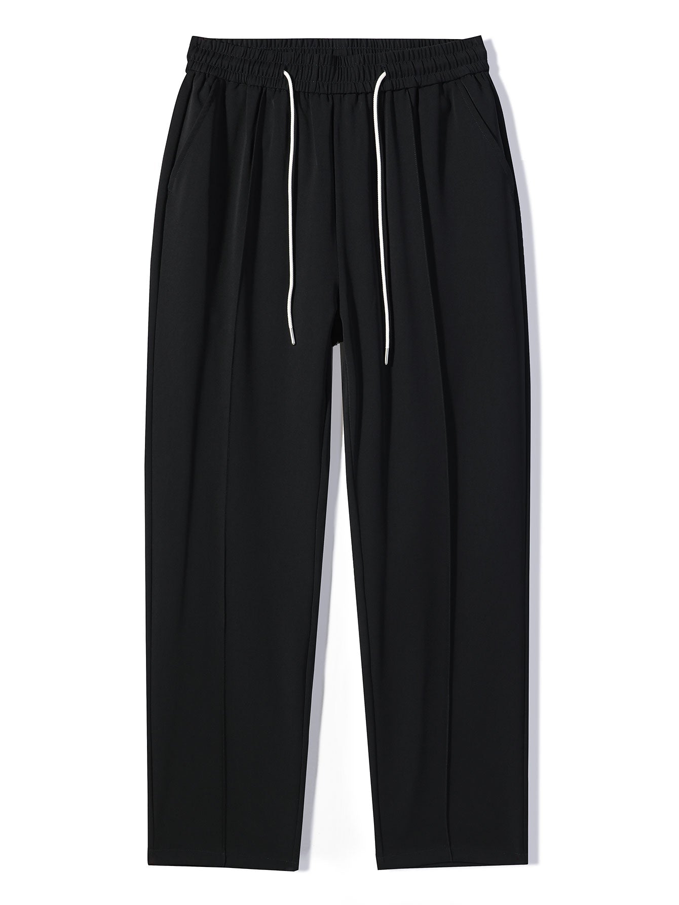 2-in-1 Raglanärmel Waffel-T-Shirt und Hose mit Bundfalten und Kordelzug, gerader Schnitt