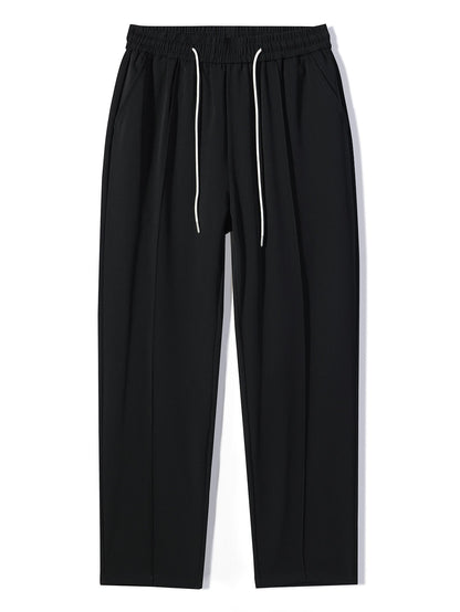 2-in-1 Raglanärmel Waffel-T-Shirt und Hose mit Bundfalten und Kordelzug, gerader Schnitt