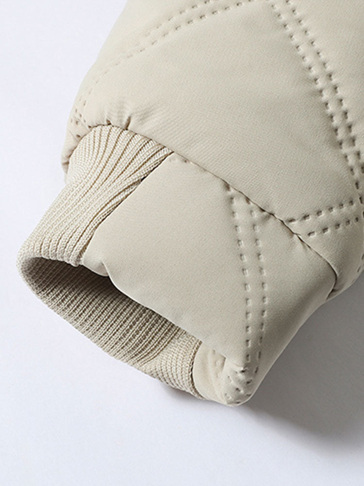 Gefütterte Kapuzenjacke mit Kunstpelz