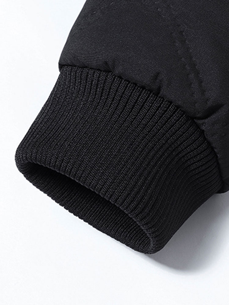 Steppjacke mit Stehkragen und Kunstfellfutter