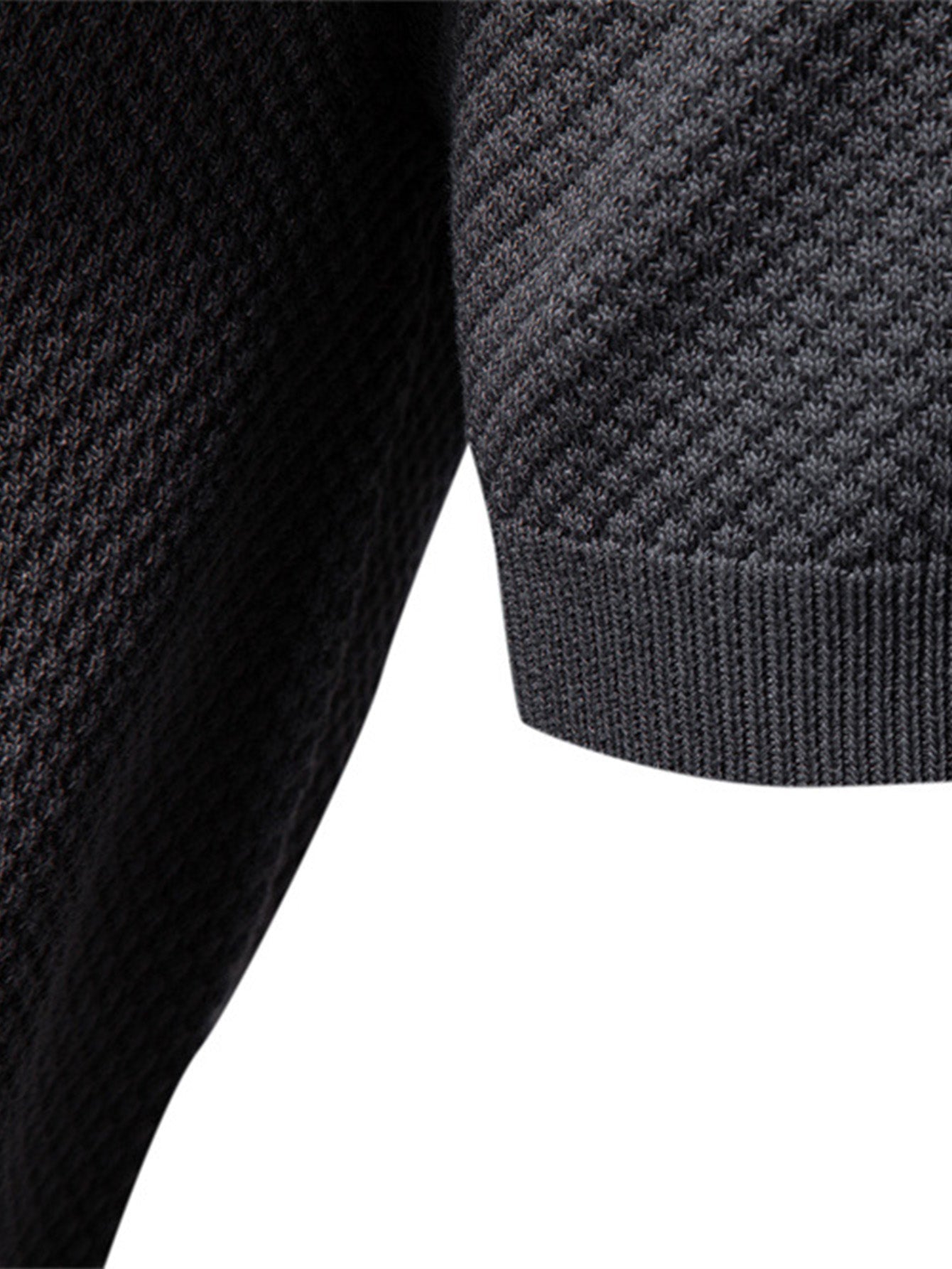 V-Neck Pineapple Pattern Knit Polo