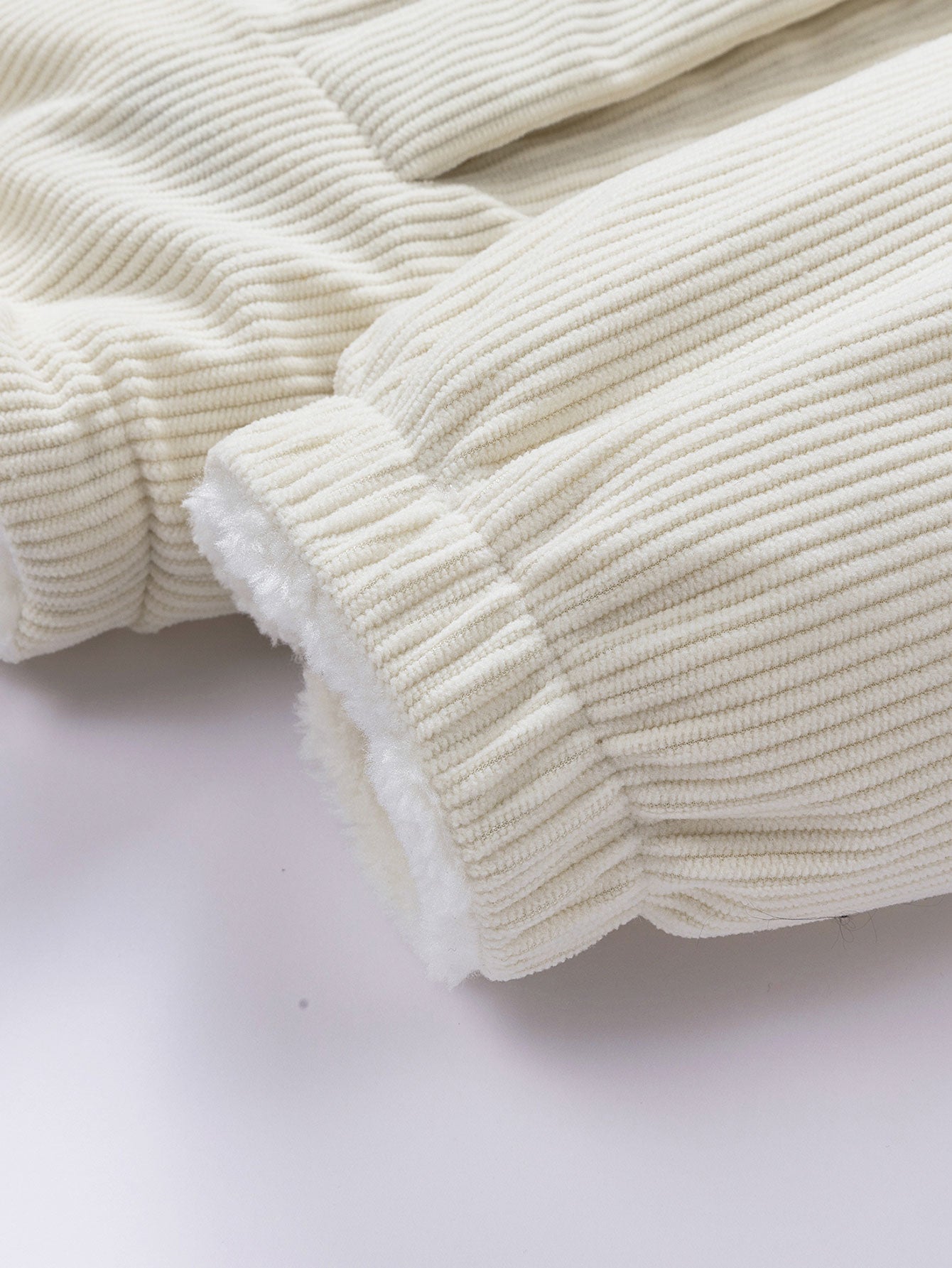 Teddy Corduroy Wendbare Kapuzenjacke