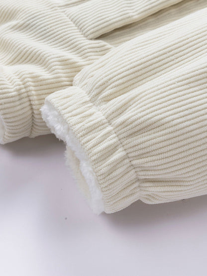 Teddy Corduroy Wendbare Kapuzenjacke