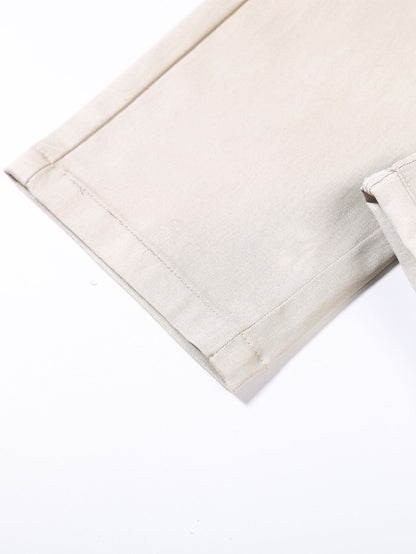 Gerade Bein Hose mit Elastischem Bund