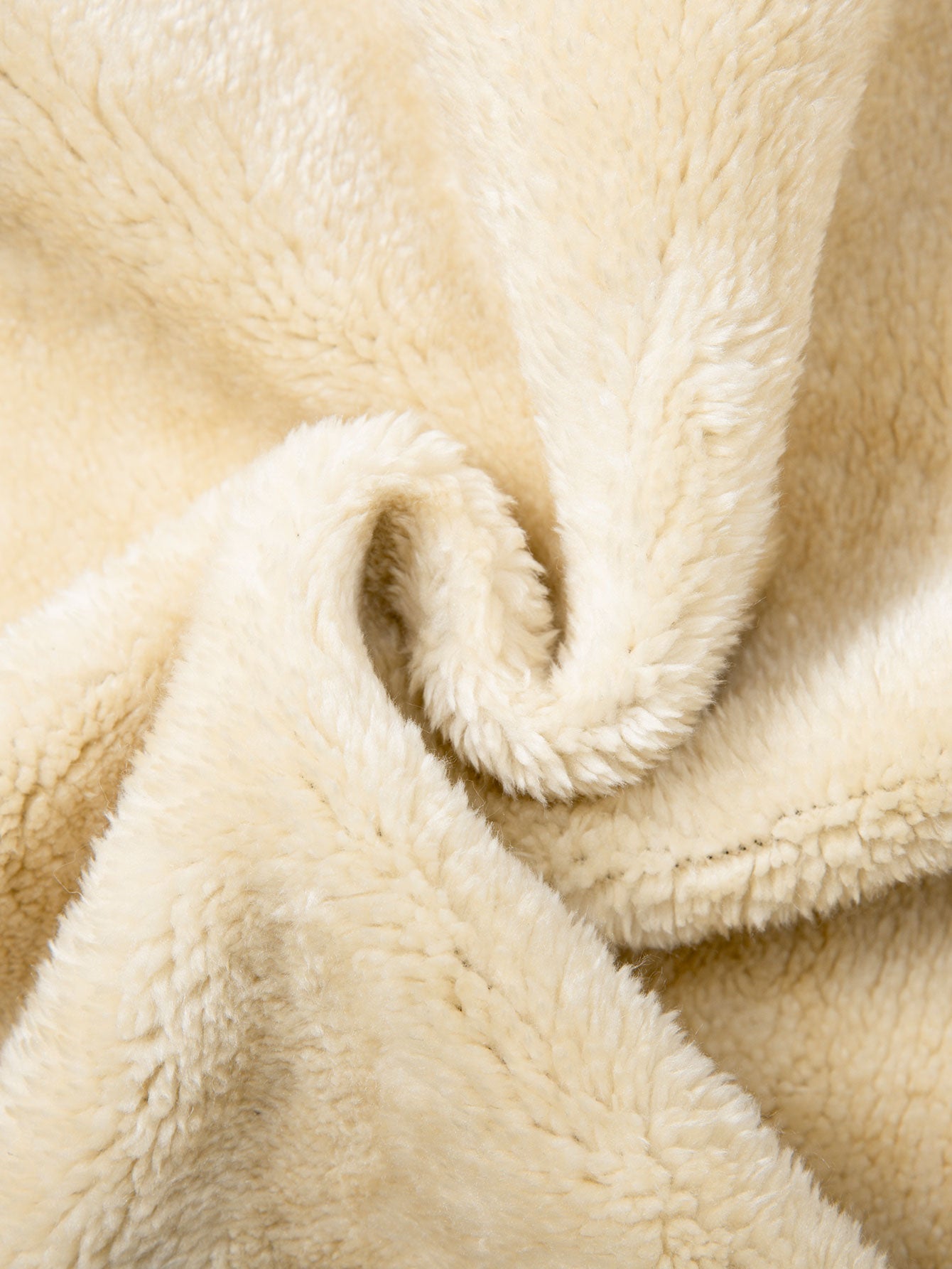 Teddy-Fleece Kapuzenpullover mit Reißverschluss und Kängurutasche