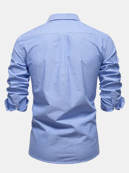 Cowboy Stickerei Baumwolle Oxford Hemd zum Zumknöpfen