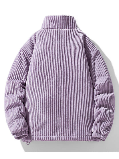 Gefütterter Corduroy-Mantel mit Polsterung