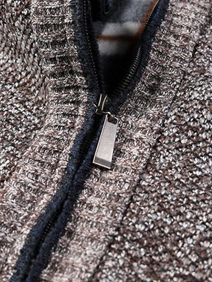 Reißverschluss-Herrenpullover