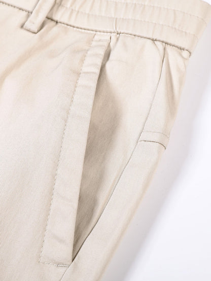 Gerade Bein Hose mit Elastischem Bund