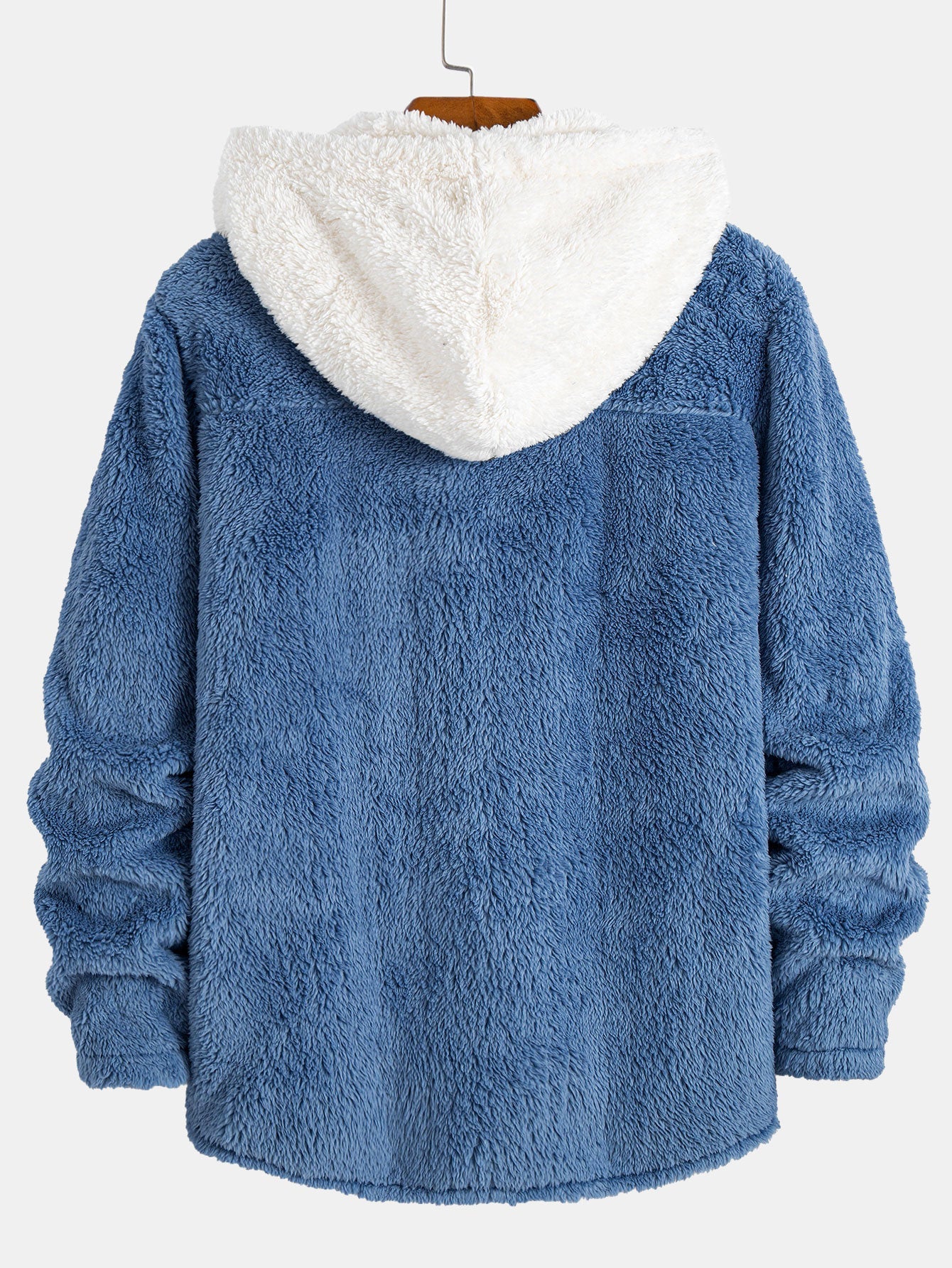 Kontrast Teddy Kapuzenhemd