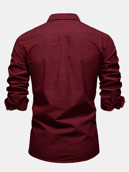 Cowboy Stickerei Baumwolle Oxford Hemd zum Zumknöpfen