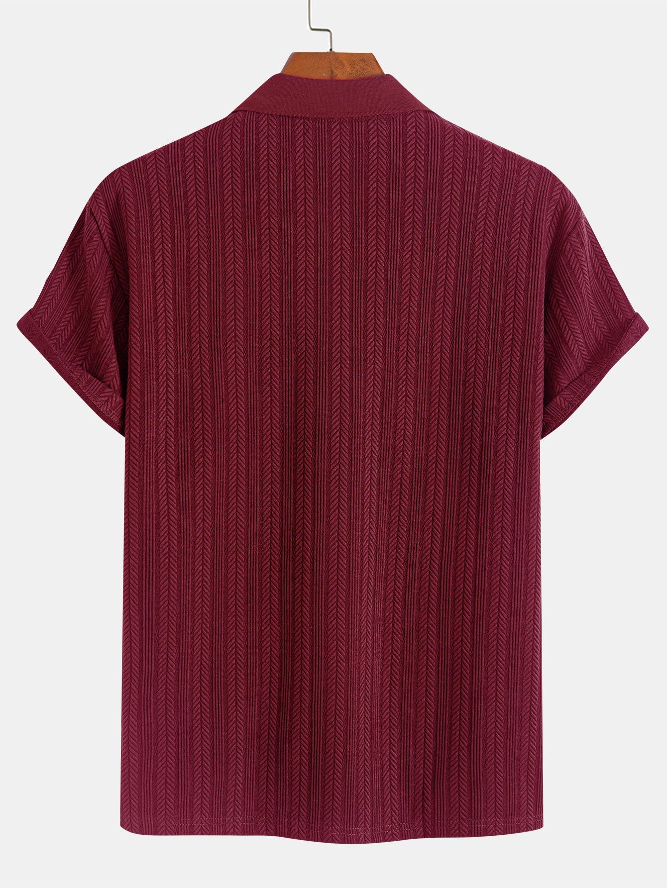 Strukturiertes Polo mit Reißverschluss