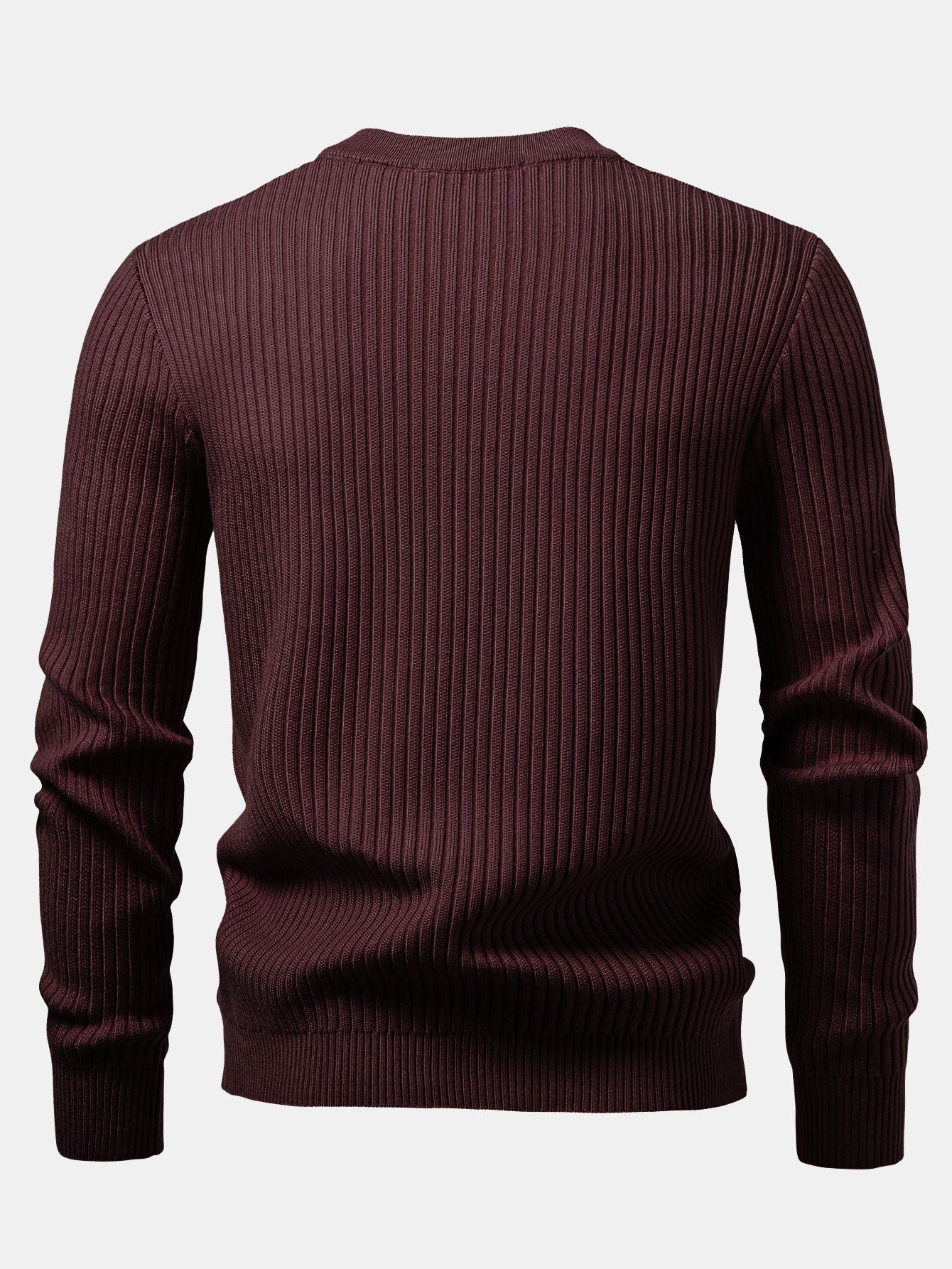 Gerippter Pullover mit Henley-Ausschnitt