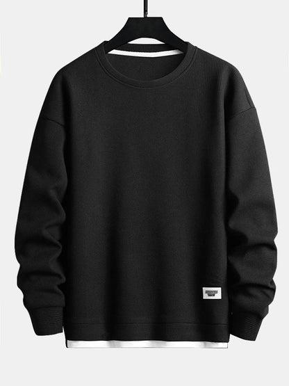 Zweischichtiges Waffel-Sweatshirt