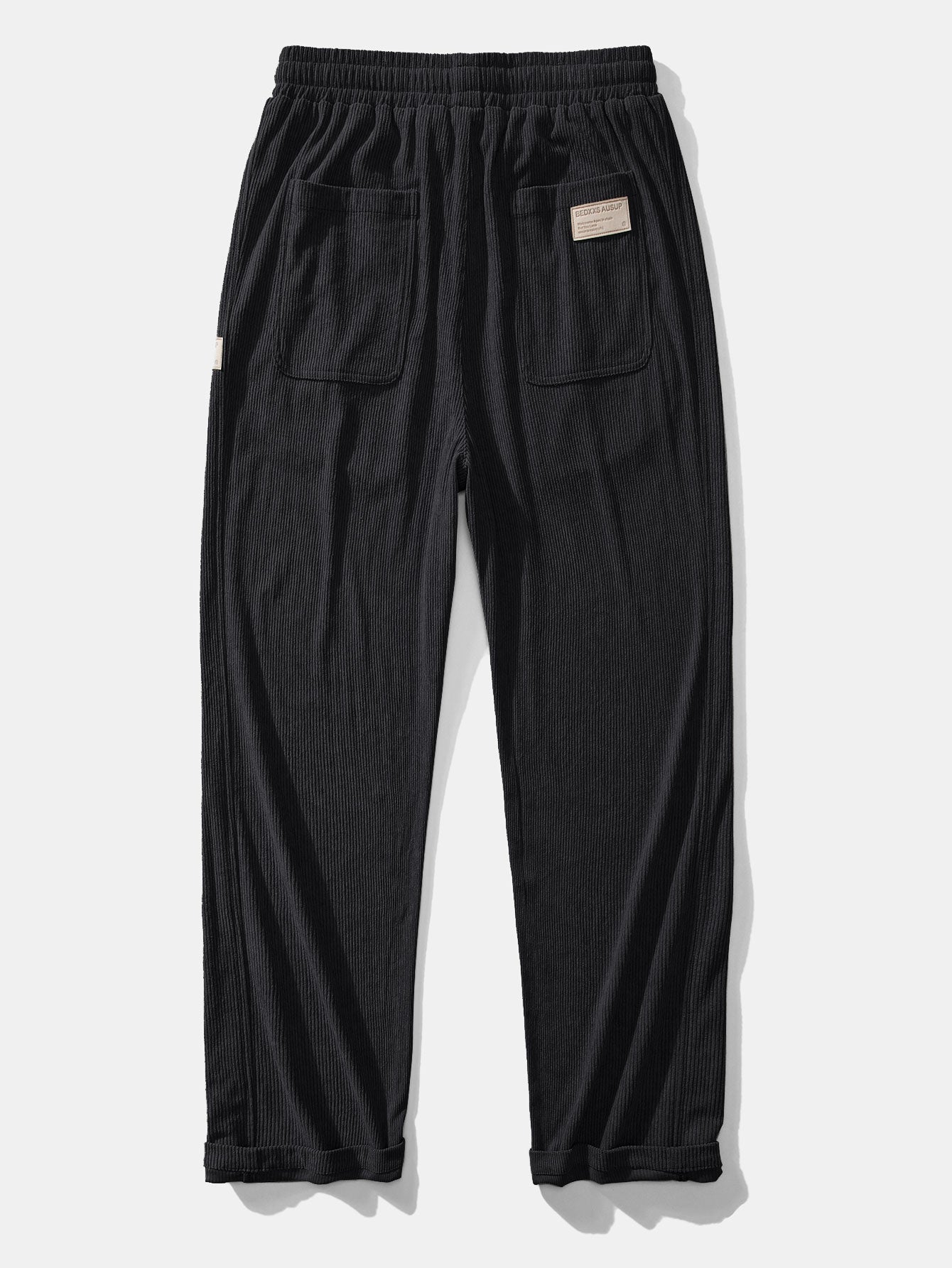 Bequeme Kontrast-Corduroy Poloshirts mit Kragen und gerade geschnittene Corduroy-Hosen