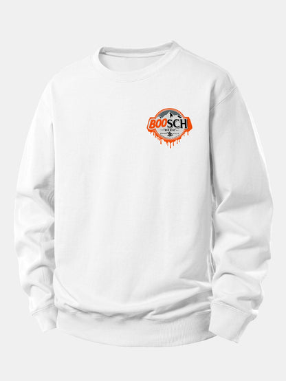 BOOSCH Bier Geist Druck Relaxed Fit Sweatshirt