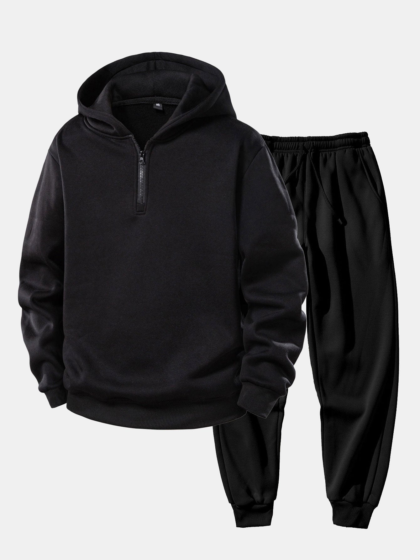 Viertel-Reißverschluss Hoodie und Jogginghose Set