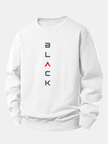 Schwarzes Print Relax Fit Sweatshirt