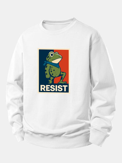 Resist Froschdruck Locker sitzendes Sweatshirt