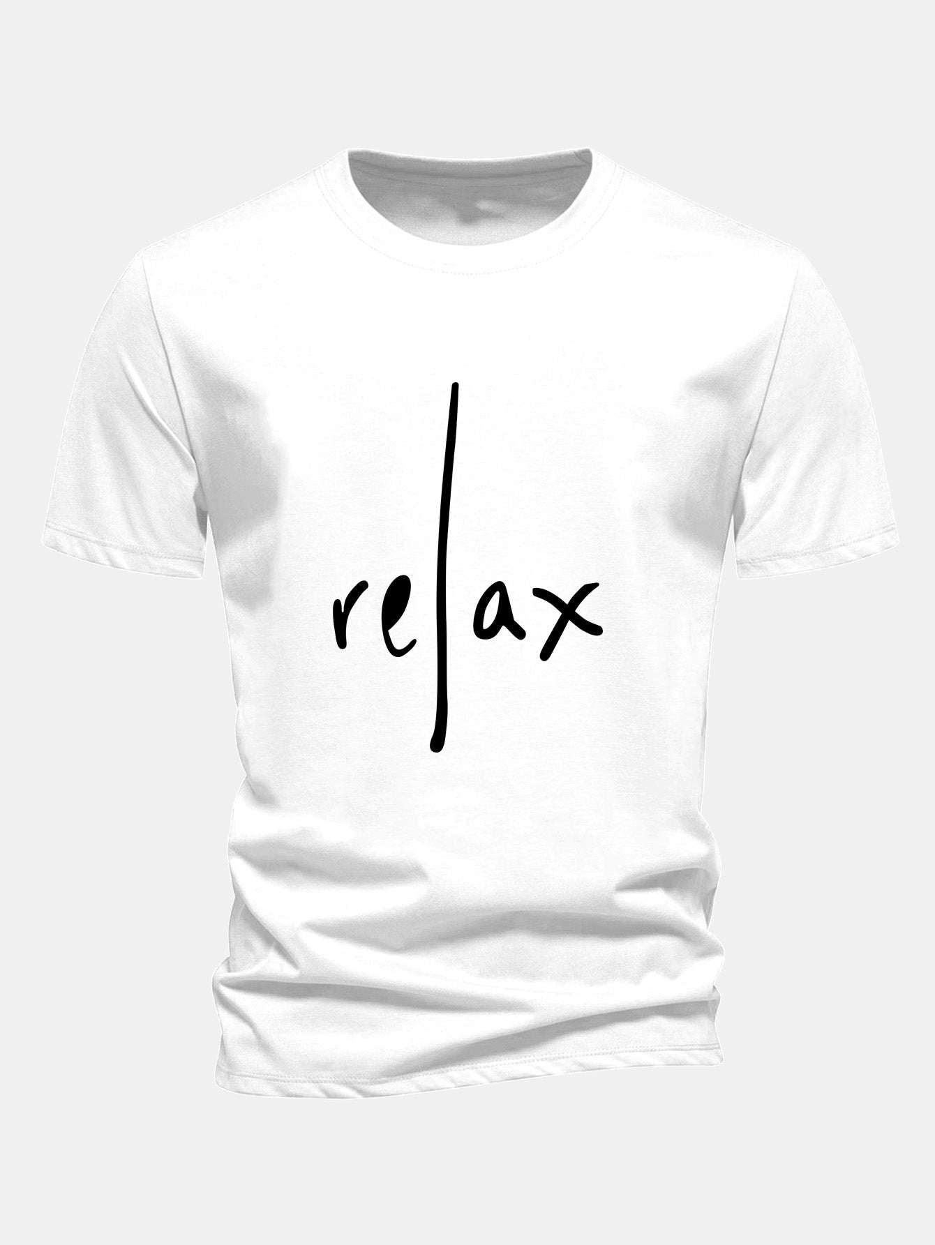 Regular Fit Entspanntes Bedrucktes Baumwoll-T-Shirt