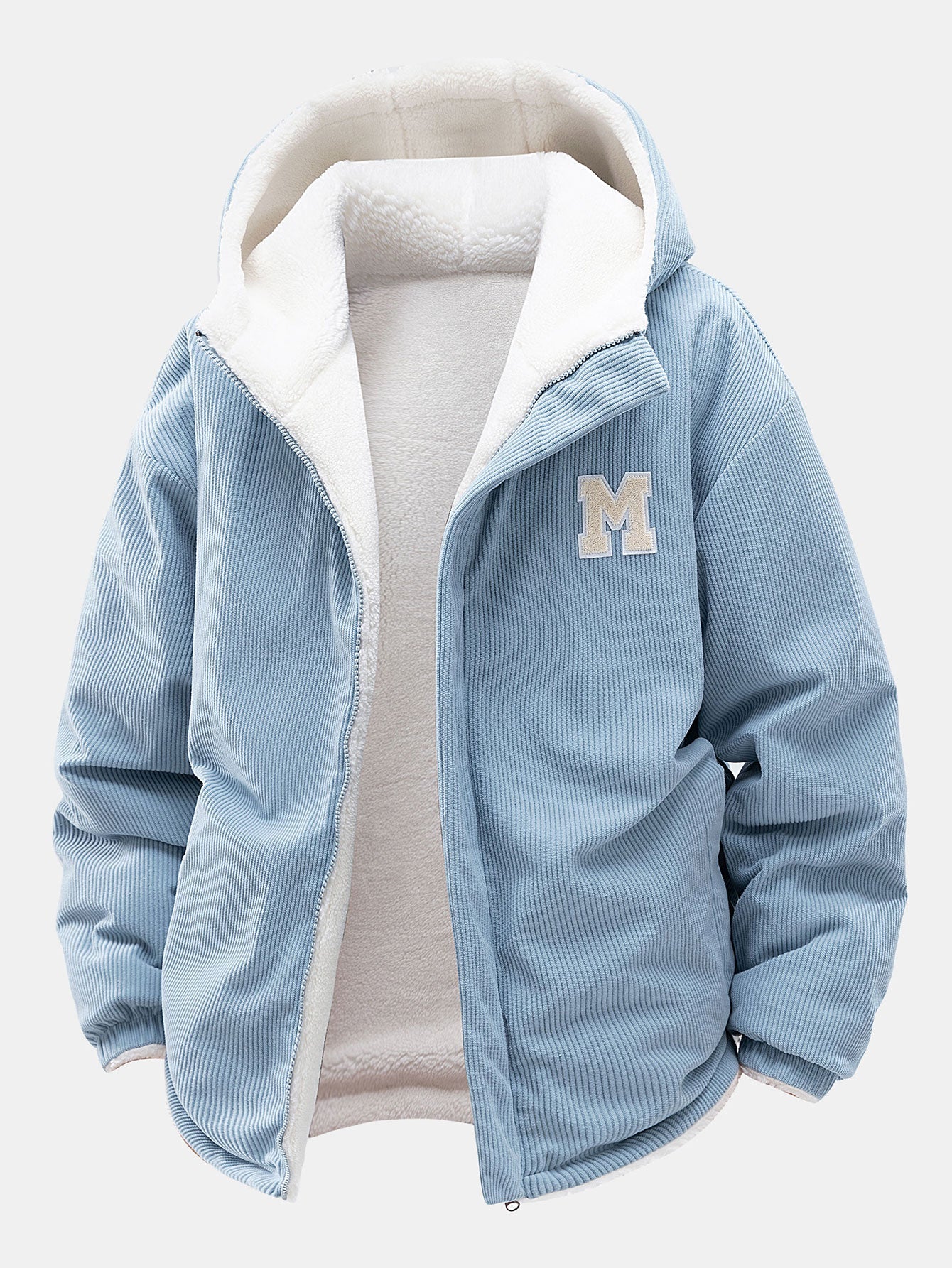 Teddy Corduroy Wendbare Kapuzenjacke