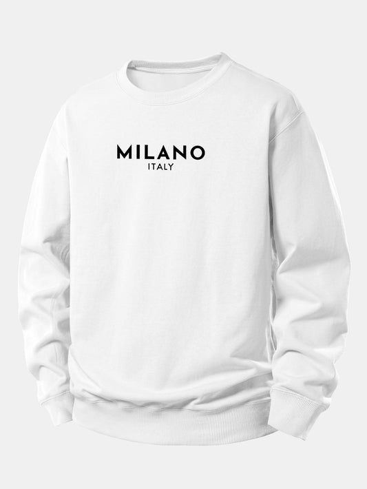 Relaxed Fit Milano Print Sweatshirt