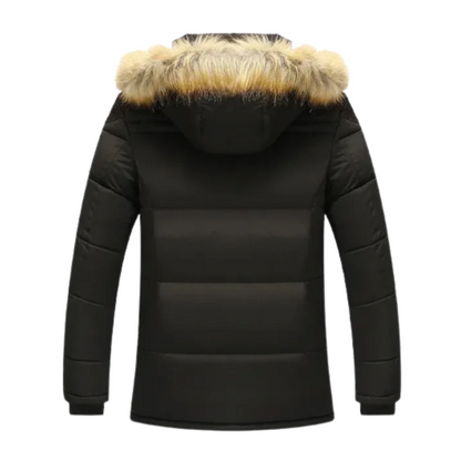 Elegante wattierte Fleece-Winterjacke