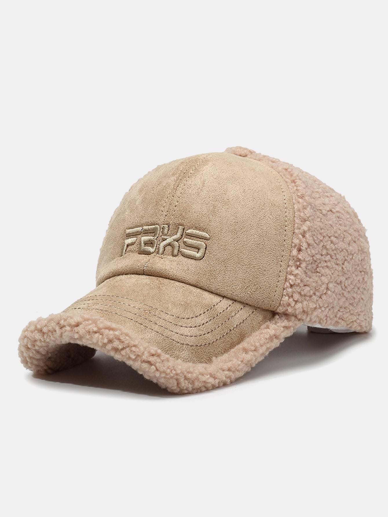 Plüschige und warme Baseballmütze aus Kunstwildleder