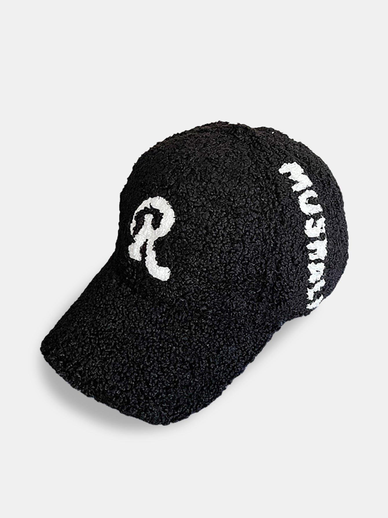 Bestickte R Dekoration Plüsch Warme Baseballkappe