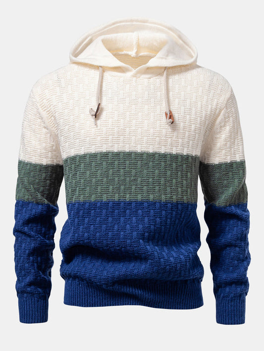 Farbblockierte Struktur Hoodie