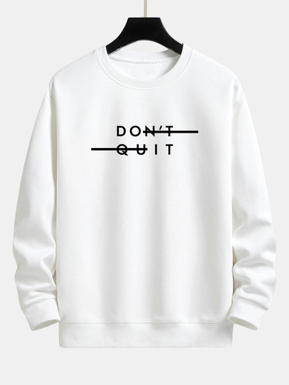 Entspanntes Sweatshirt mit 'Gib nicht auf' Druck