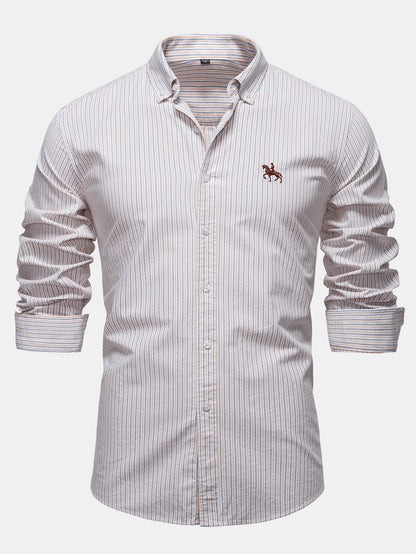 Cowboy-Style Kariertes Baumwollhemd mit Stickerei