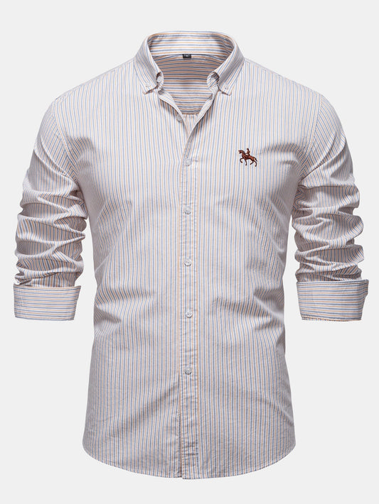 Cowboy-Style Kariertes Baumwollhemd mit Stickerei