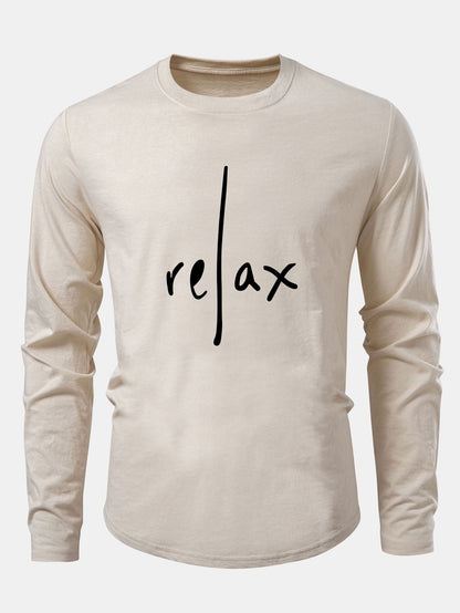 Relaxed Print Baumwolle Arc Saum T-Shirt