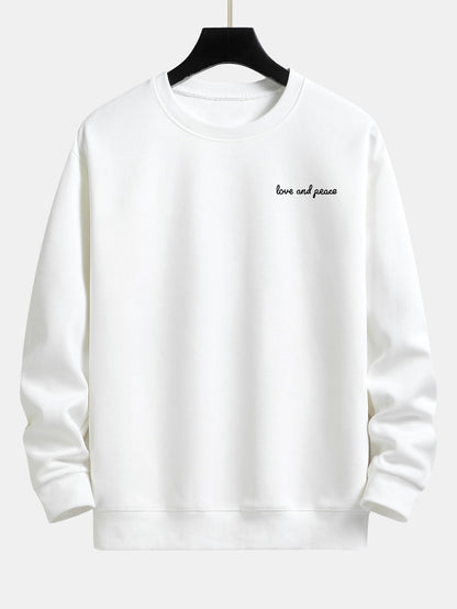 Love & Peace Graphic Sweatshirt with Locker Fit