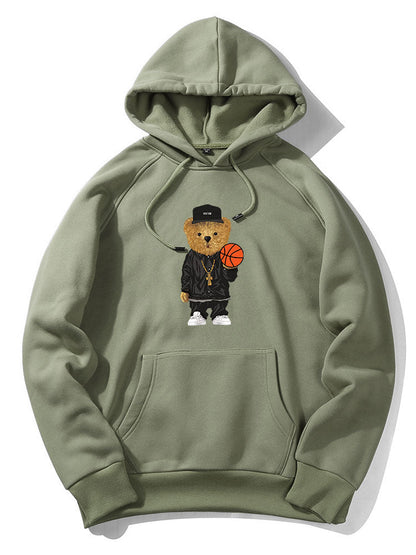 Basketball Bear Graphic Hoodie
