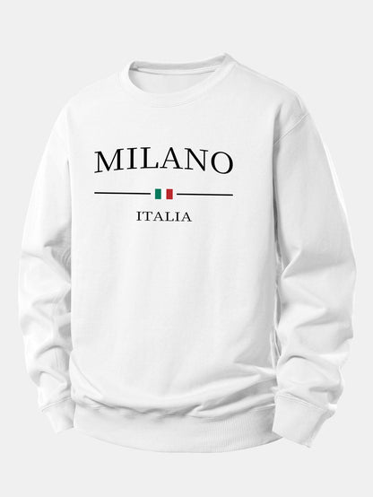 Relaxed Fit Milano Print Sweatshirt