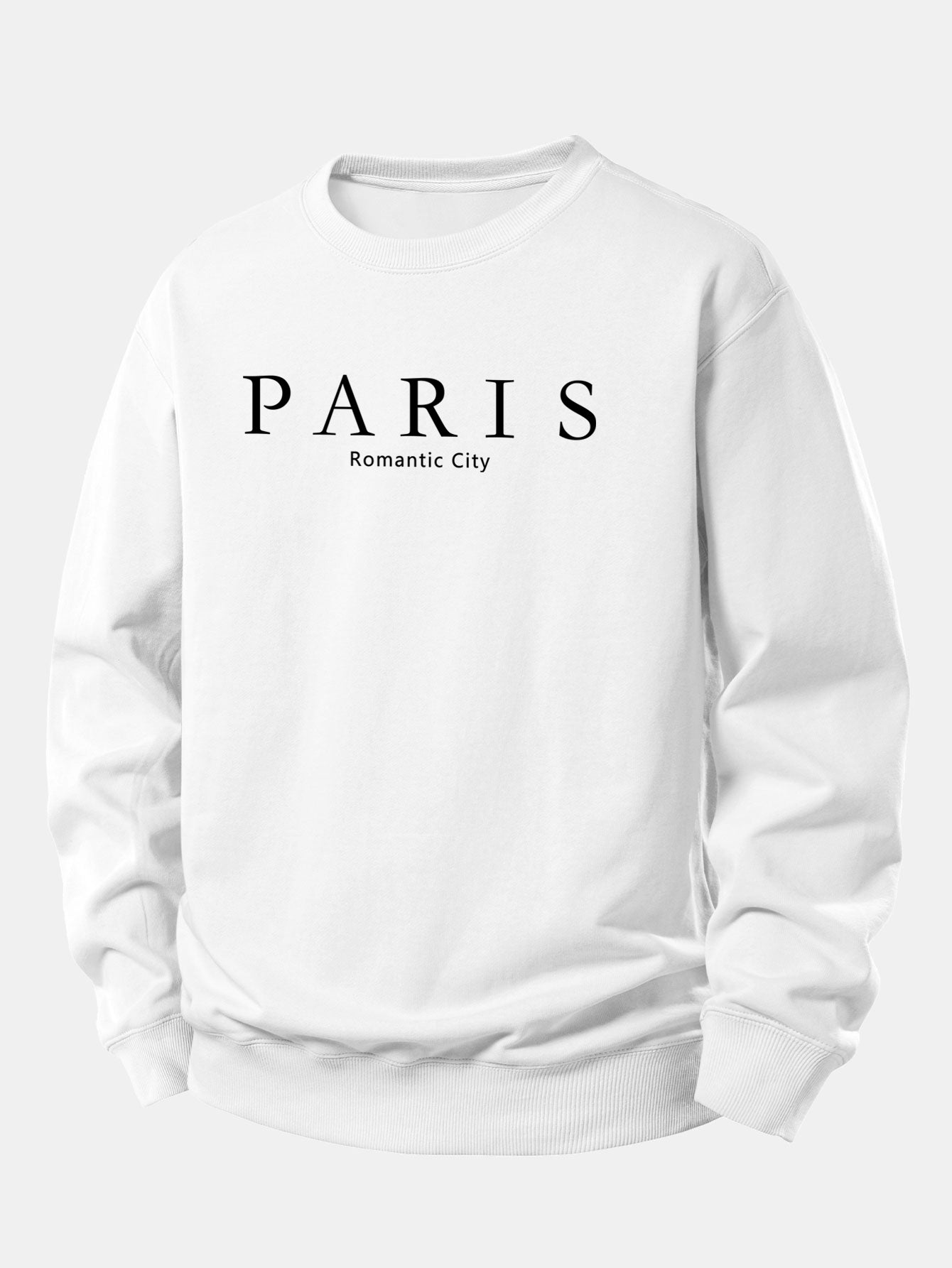 Paris Slogan Druck Locker Geschnittenes Sweatshirt