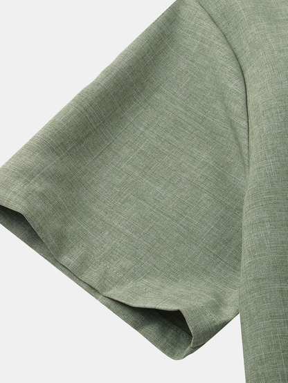 Herren Stehkragenhemd mit praktischer Tasche