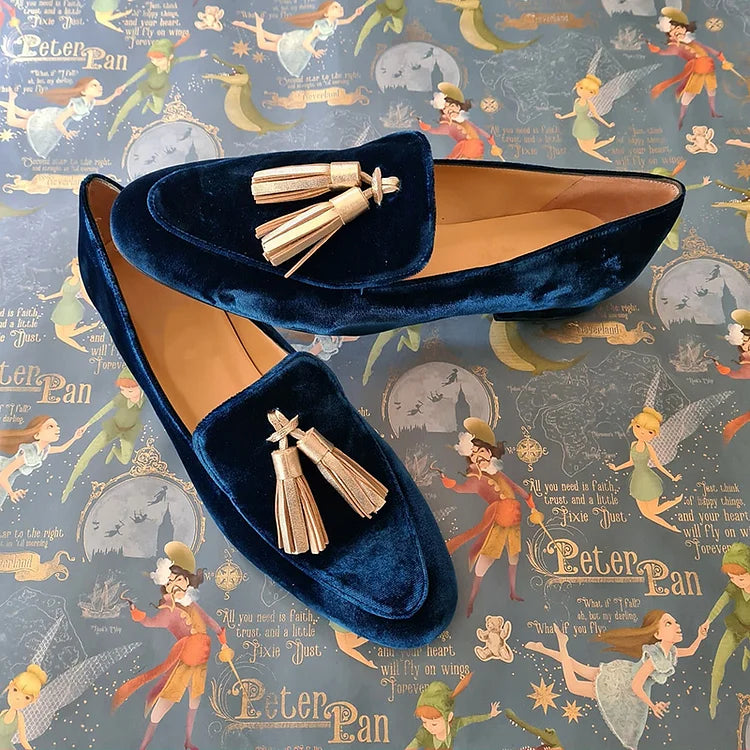 Luxe | Mit Quasten verzierte Midnight Loafers