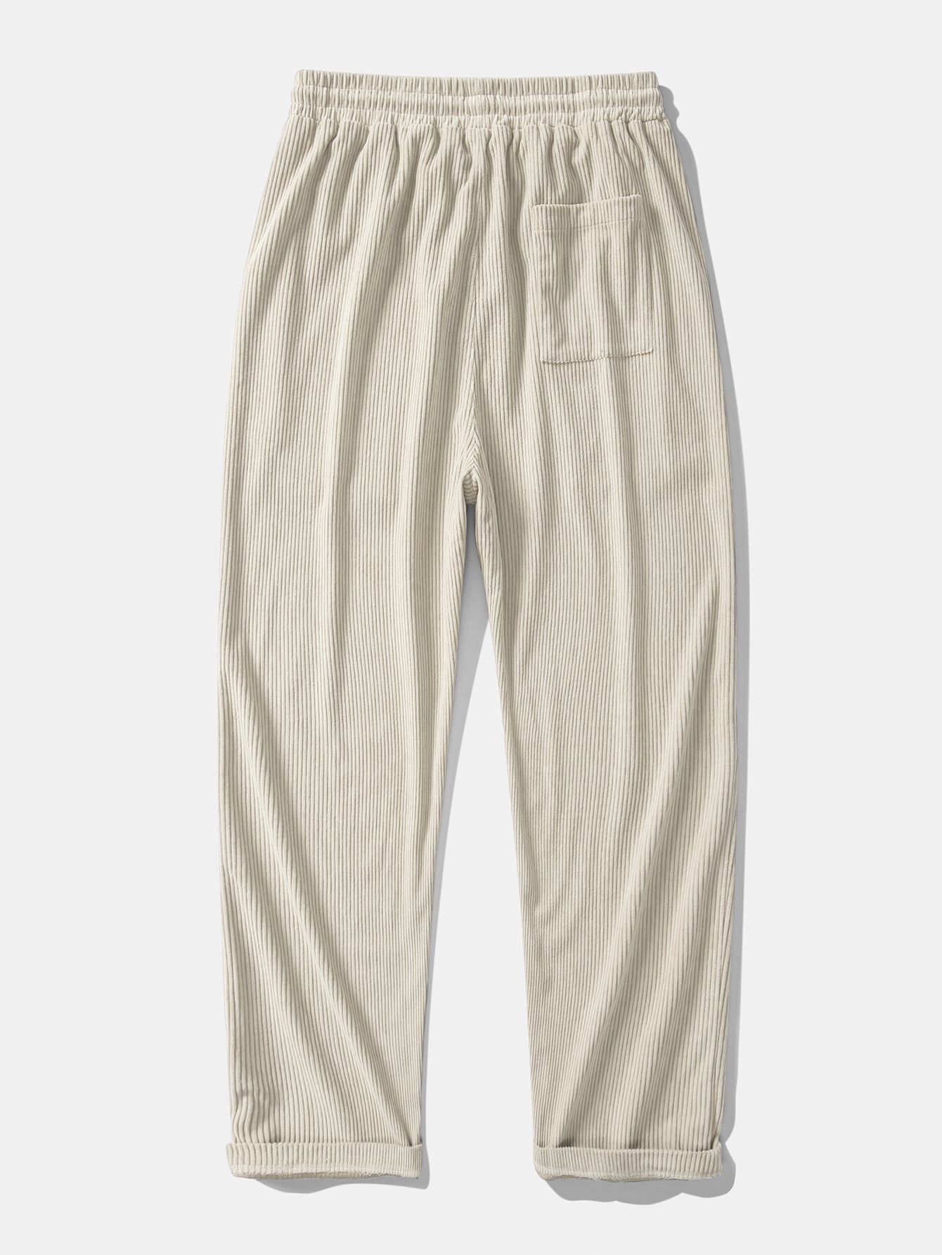 Corduroy Patchwork Shirt & Straight-Leg Corduroy Pants