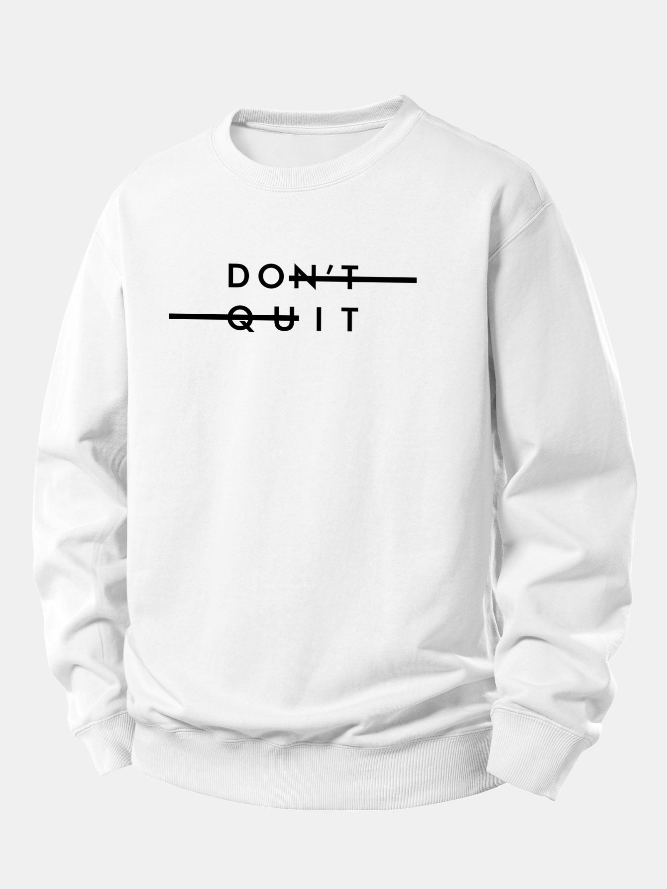 Entspannter Schnitt Sweatshirt mit 'Nicht Aufgeben' Druck