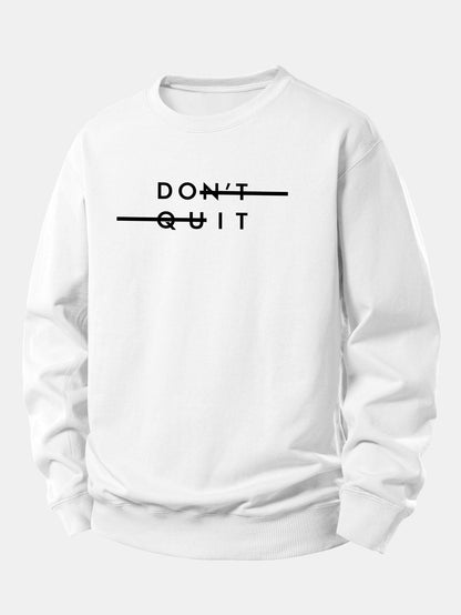 Entspannter Schnitt Sweatshirt mit 'Nicht Aufgeben' Druck